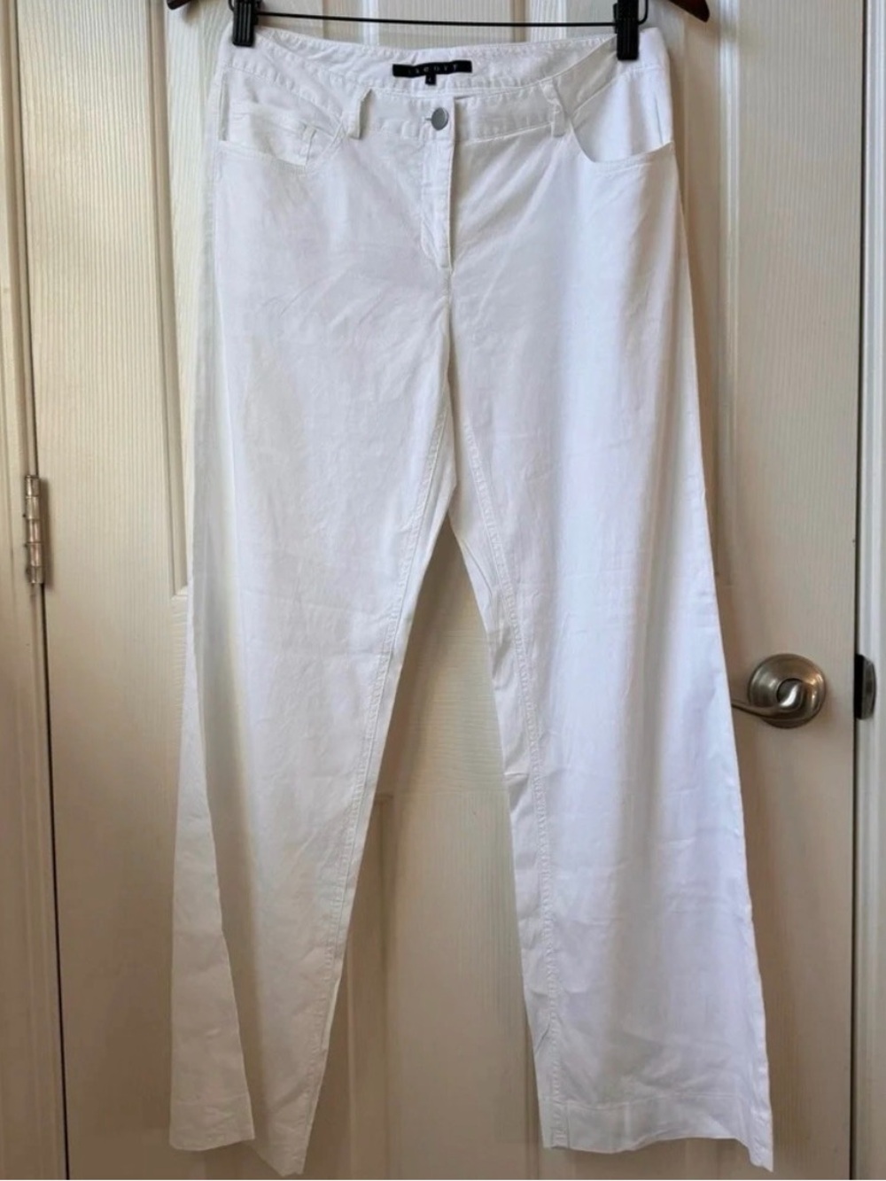 Theory White Wide-Leg Women's Pants